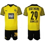Men 2021-2022 Club Borussia Dortmund home 29 yellow Soccer Jersey