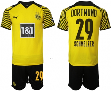Men 2021-2022 Club Borussia Dortmund home 29 yellow Soccer Jersey