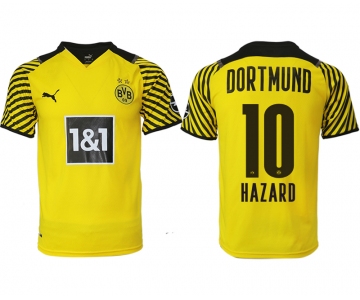 Men 2021-2022 Club Borussia Dortmund home yellow aaa version 10 Soccer Jersey