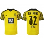 Men 2021-2022 Club Borussia Dortmund home yellow aaa version 32 Soccer Jersey