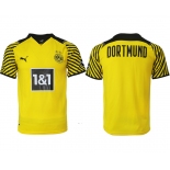 Men 2021-2022 Club Borussia Dortmund home yellow aaa version blank Soccer Jersey