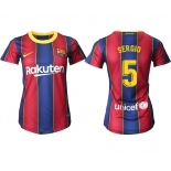 Women 2020-2021 Barcelona home aaa version 5 red Soccer Jerseys