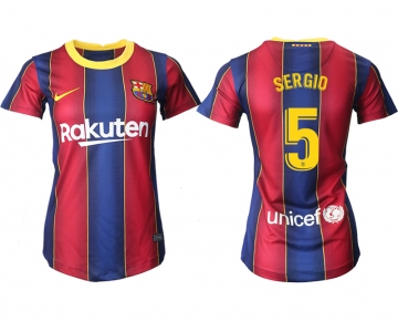 Women 2020-2021 Barcelona home aaa version 5 red Soccer Jerseys