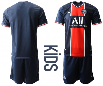 Youth 2020-2021 club Paris St German home blank blue Soccer Jerseys
