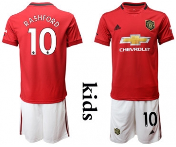 2019-20 Manchester United 10 RASHFORD Youth Home Soccer Jersey