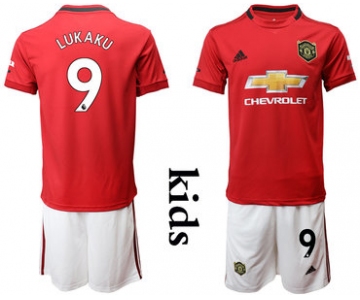 2019-20 Manchester United 9 LUKAKU Youth Home Soccer Jersey