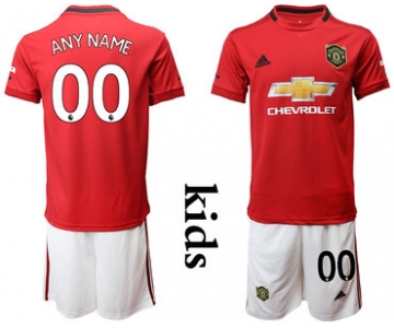2019-20 Manchester United Customized Youth Home Soccer Jersey