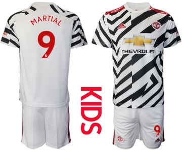 Youth 2020-2021 club Manchester united away 9 white Soccer Jerseys
