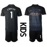 Youth 2020-2021 club Manchester City away black 1 Soccer Jerseys