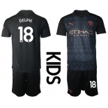 Youth 2020-2021 club Manchester City away black 18 Soccer Jerseys