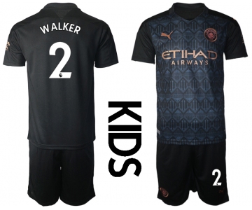 Youth 2020-2021 club Manchester City away black 2 Soccer Jerseys