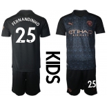 Youth 2020-2021 club Manchester City away black 25 Soccer Jerseys