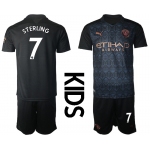 Youth 2020-2021 club Manchester City away black 7 Soccer Jerseys