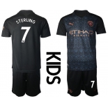 Youth 2020-2021 club Manchester City away black 7 Soccer Jerseys