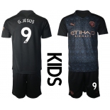 Youth 2020-2021 club Manchester City away black 9 Soccer Jerseys