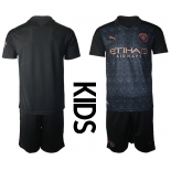 Youth 2020-2021 club Manchester City away blank black Soccer Jerseys