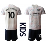 Youth 2020-2021 club Manchester City away white 10 Soccer Jerseys