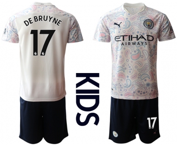 Youth 2020-2021 club Manchester City away white 17 Soccer Jerseys