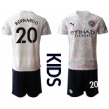 Youth 2020-2021 club Manchester City away white 20 Soccer Jerseys