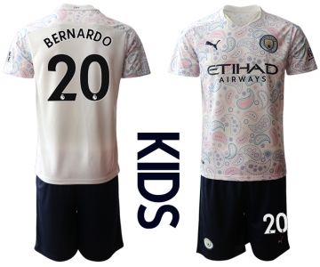 Youth 2020-2021 club Manchester City away white 20 Soccer Jerseys