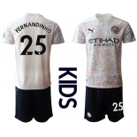 Youth 2020-2021 club Manchester City away white 25 Soccer Jerseys