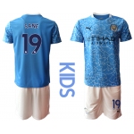 Youth 2020-2021 club Manchester City home blue 19 Soccer Jerseys