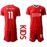 Youth 2020-2021 club Liverpool home 11 red Soccer Jerseys