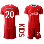 Youth 2020-2021 club Liverpool home 20 red Soccer Jerseys