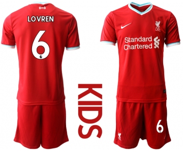 Youth 2020-2021 club Liverpool home 6 red Soccer Jerseys