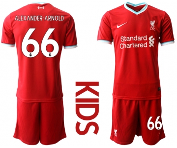 Youth 2020-2021 club Liverpool home 66 red Soccer Jerseys