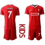 Youth 2020-2021 club Liverpool home 7 red Soccer Jerseys
