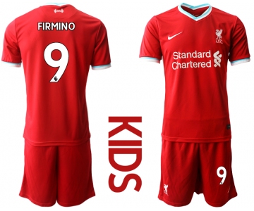 Youth 2020-2021 club Liverpool home 9 red Soccer Jerseys