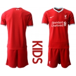Youth 2020-2021 club Liverpool home blank red Soccer Jerseys