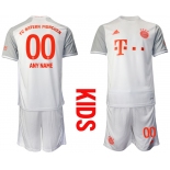 Youth 2020-2021 club Bayern Munich away customized white Soccer Jerseys