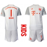 Youth 2020-2021 club Bayern Munich away white 1 Soccer Jerseys