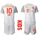 Youth 2020-2021 club Bayern Munich away white 10 Soccer Jerseys