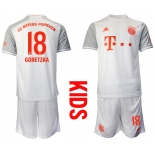Youth 2020-2021 club Bayern Munich away white 18 Soccer Jerseys