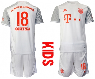 Youth 2020-2021 club Bayern Munich away white 18 Soccer Jerseys