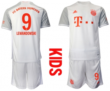 Youth 2020-2021 club Bayern Munich away white 9 Soccer Jerseys