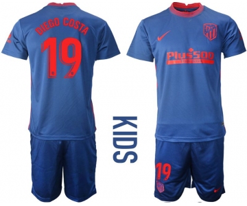 Youth 2020-2021 club Atletico Madrid away 19 blue Soccer Jerseys