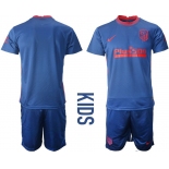 Youth 2020-2021 club Atletico Madrid away blue Soccer Jerseys