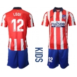 Youth 2020-2021 club Atletico Madrid home 12 red Soccer Jerseys