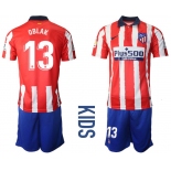 Youth 2020-2021 club Atletico Madrid home 13 red Soccer Jerseys