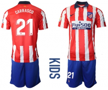 Youth 2020-2021 club Atletico Madrid home 21 red Soccer Jerseys