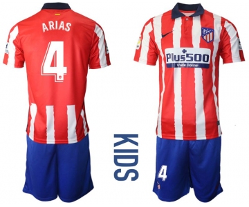 Youth 2020-2021 club Atletico Madrid home 4 red Soccer Jerseys