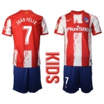 Youth 2021-2022 Club Atletico Madrid home red 7 Nike Soccer Jersey