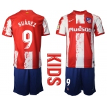 Youth 2021-2022 Club Atletico Madrid home red 9 Nike Soccer Jerseys