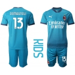 Youth 2020-2021 club AC milan away 13 blue Soccer Jerseys