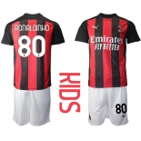 Youth 2020-2021 club AC milan home 80 red Soccer Jerseys