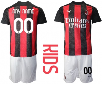 Youth 2020-2021 club AC milan home customized red Soccer Jerseys
